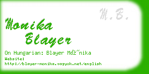 monika blayer business card